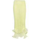 Gonna midi con doppio orlo arricciato in giallo Simkhai - donna 