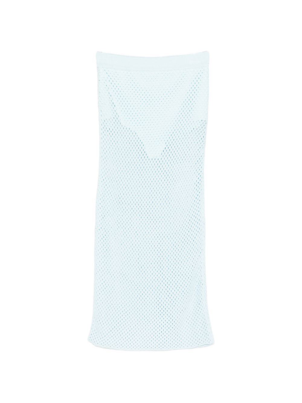 Gonna midi con doppio orlo arricciato in azzurro Simkhai - donna 