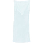 Gonna midi con doppio orlo arricciato in azzurro Simkhai - donna 