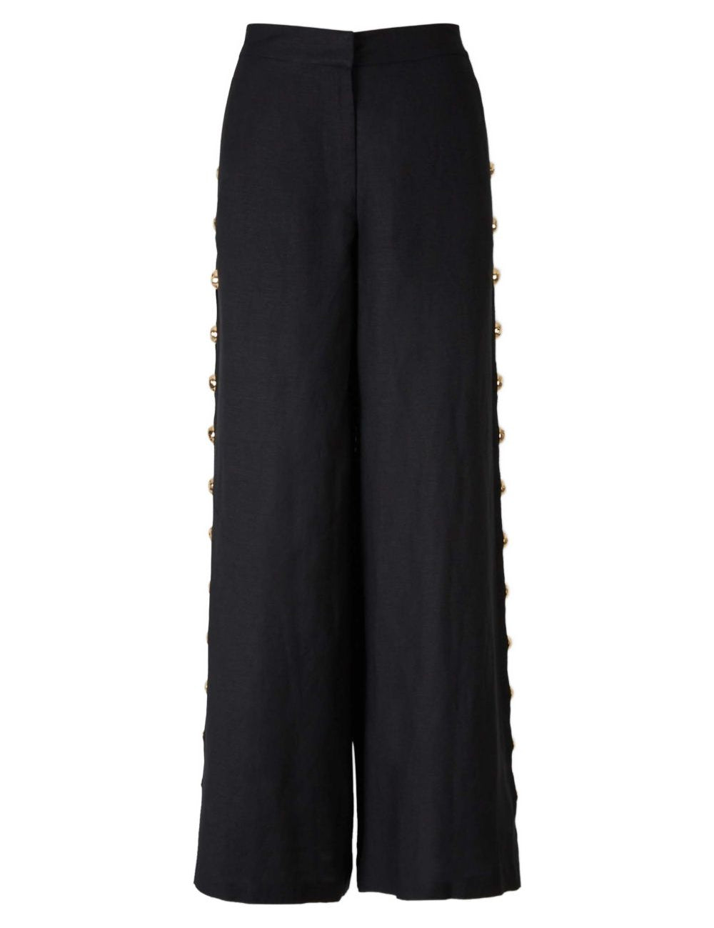 Pantaloni a palazzo Cayman con borchie in nero Simkhai - donna 