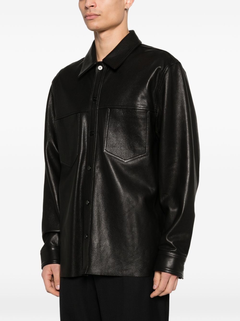 Giacca in pelle in nero Simkhai - uomo 