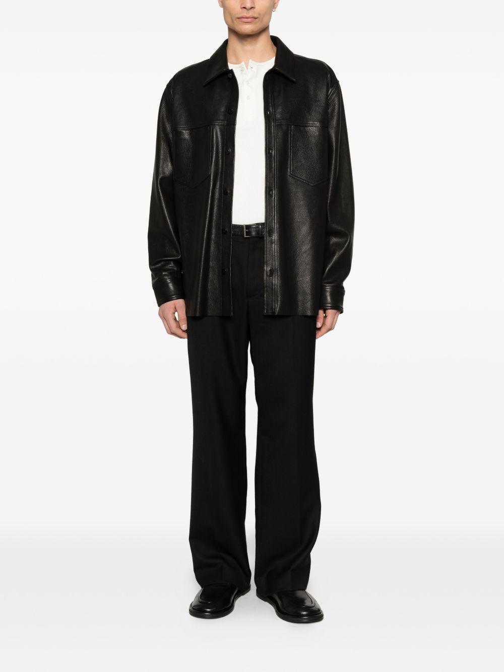 Giacca in pelle in nero Simkhai - uomo 