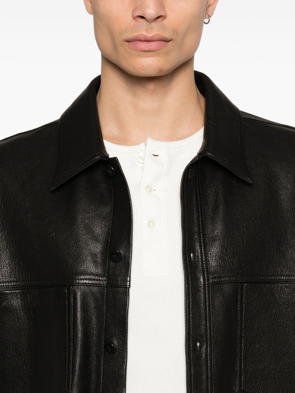 Giacca in pelle in nero Simkhai - uomo 