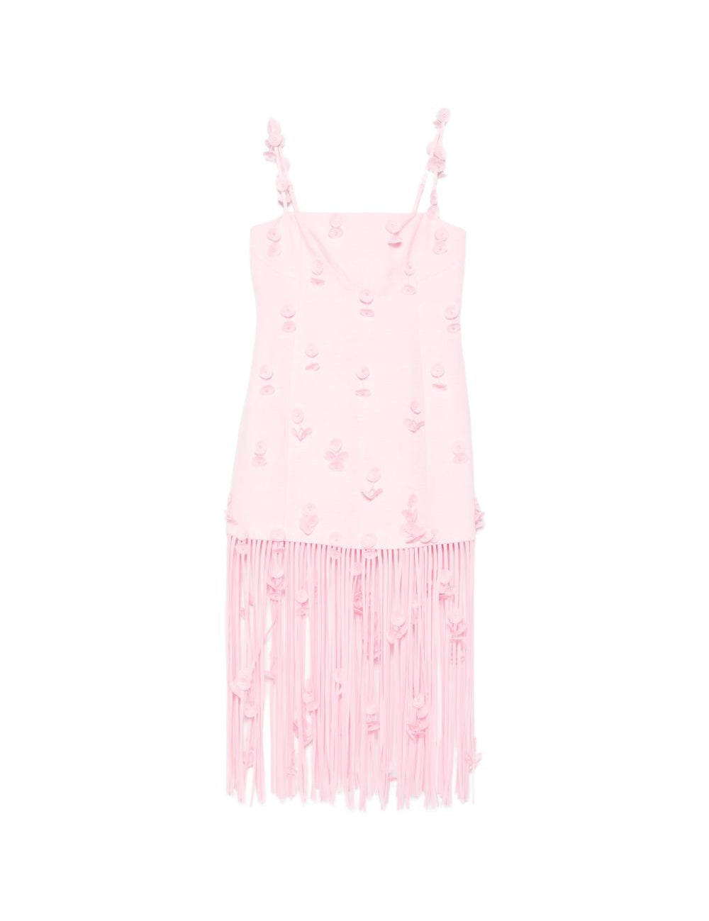Abito Juliana con ricami floreali in rosa 