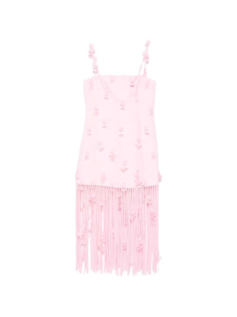 Abito Juliana con ricami floreali in rosa 