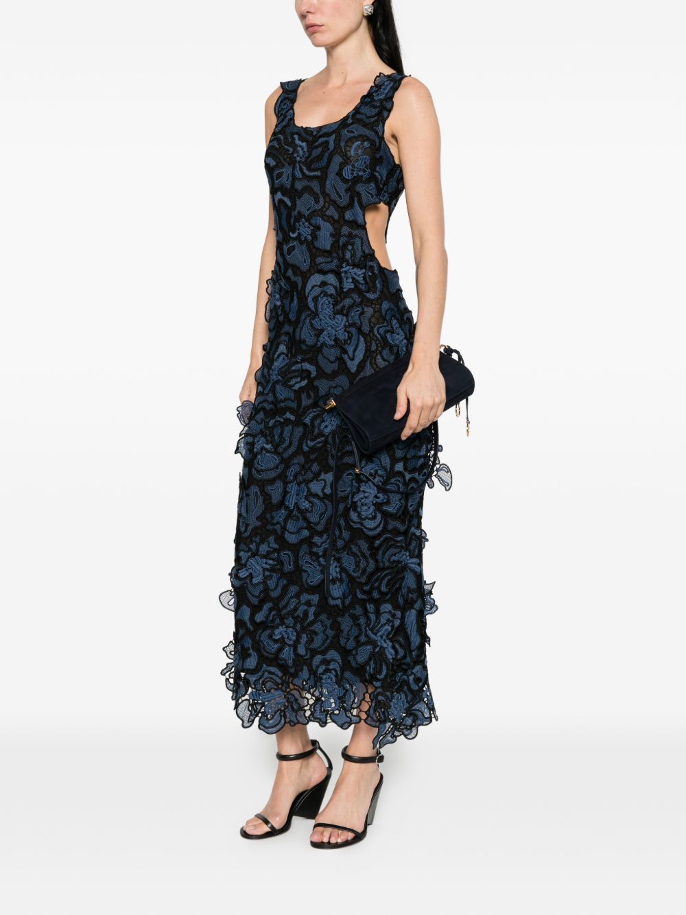 Abito midi Corinna in pizzo in blu Simkhai - donna 