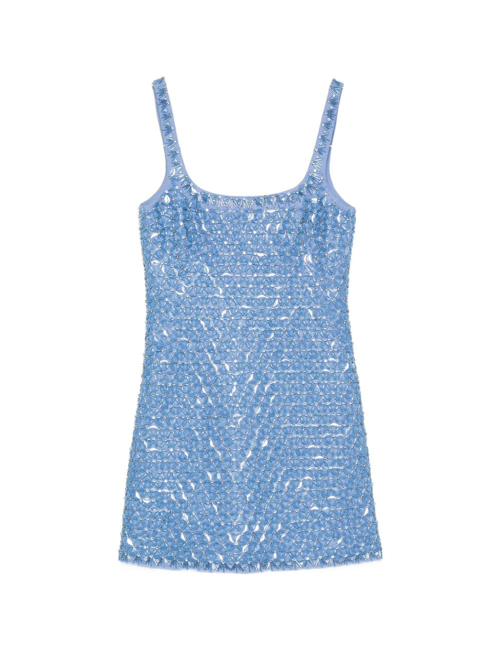 Mini abito con perline ziva in celeste Simkhai - donna 