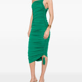 Abito midi drappeggiato Alessia in verde Simkhai - donna 