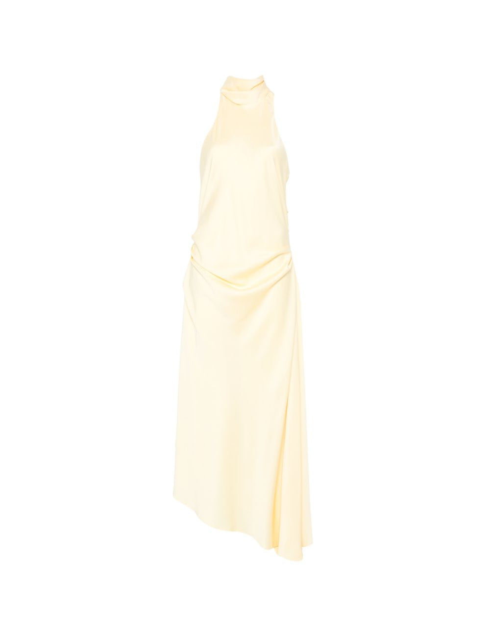 Abito midi in raso monica in giallo Simkhai - donna 