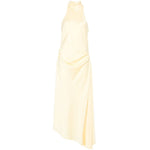 Abito midi in raso monica in giallo Simkhai - donna 