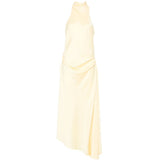 Abito midi in raso monica in giallo Simkhai - donna 
