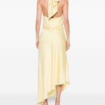 Abito midi in raso monica in giallo Simkhai - donna 