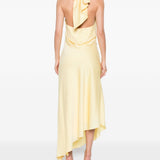 Abito midi in raso monica in giallo Simkhai - donna 