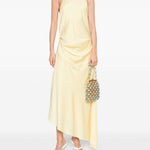 Abito midi in raso monica in giallo Simkhai - donna 