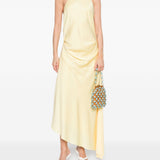 Abito midi in raso monica in giallo Simkhai - donna 