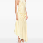 Abito midi in raso monica in giallo Simkhai - donna 