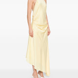 Abito midi in raso monica in giallo Simkhai - donna 