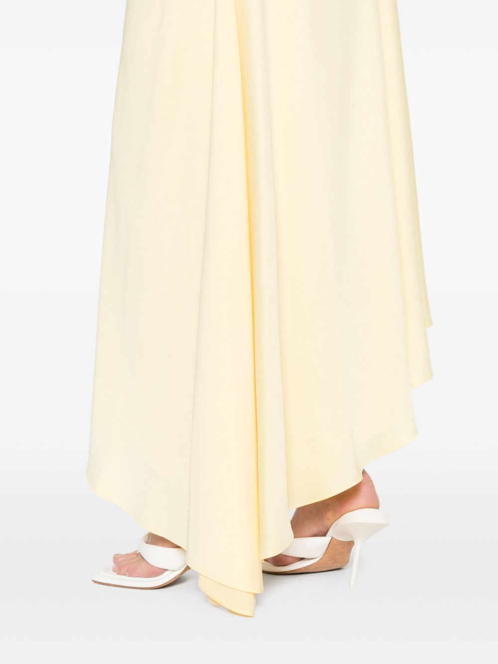 Abito midi in raso monica in giallo Simkhai - donna 