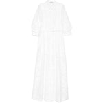 Abito lungo Courtney con cintura e decorazioni floreali in bianco Simkhai - donna 