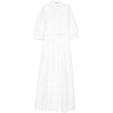 Abito lungo Courtney con cintura e decorazioni floreali in bianco Simkhai - donna 