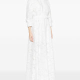 Abito lungo Courtney con cintura e decorazioni floreali in bianco Simkhai - donna 