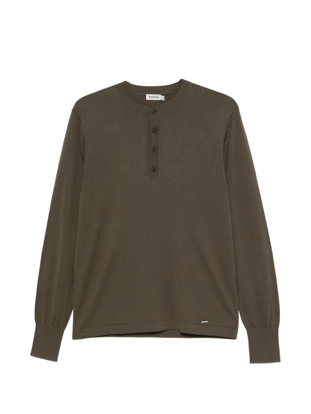 T-shirt a maniche lunghe con bottoni in verde Simkhai - uomo 