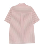 Camicia a maniche corte a righe in rosa Simkhai - uomo 