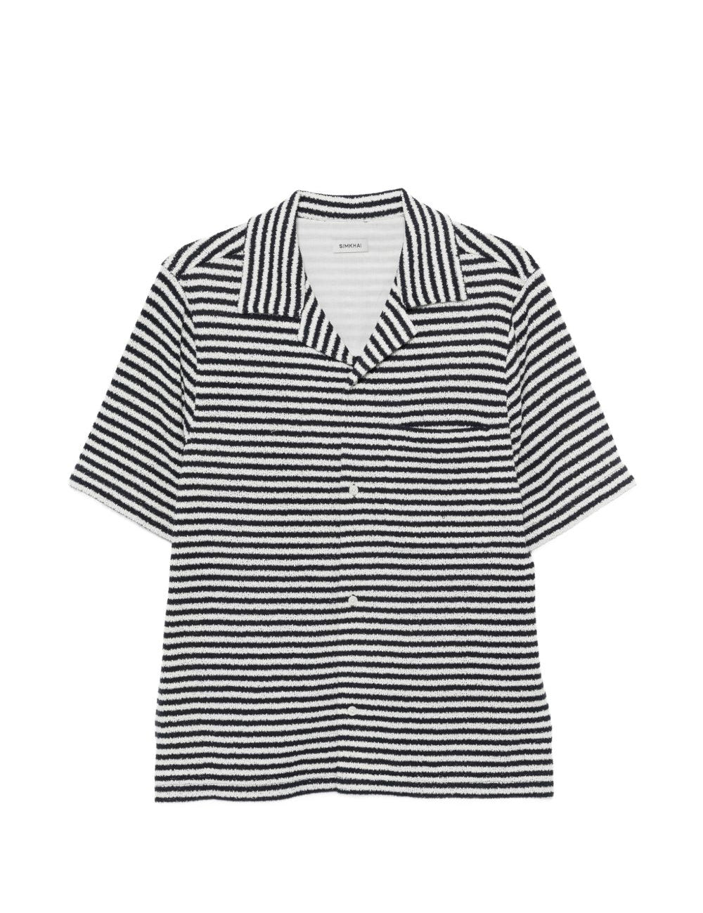 Camicia a maniche corte a righe in blu Simkhai - uomo 