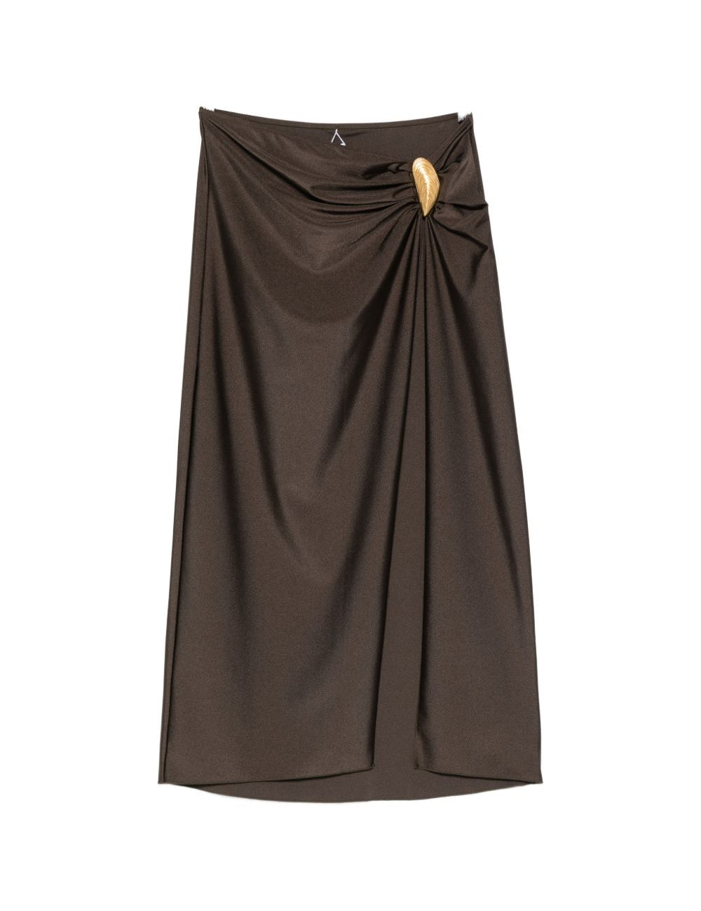 Gonna midi arricciata e decorata in marrone Simkhai - donna 