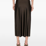 Gonna midi arricciata e decorata in marrone Simkhai - donna 