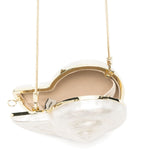 Borsa clutch marion shell in avorio Simkhai - donna 