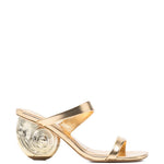 Sandali con tacco shell in oro Simkhai - donna 