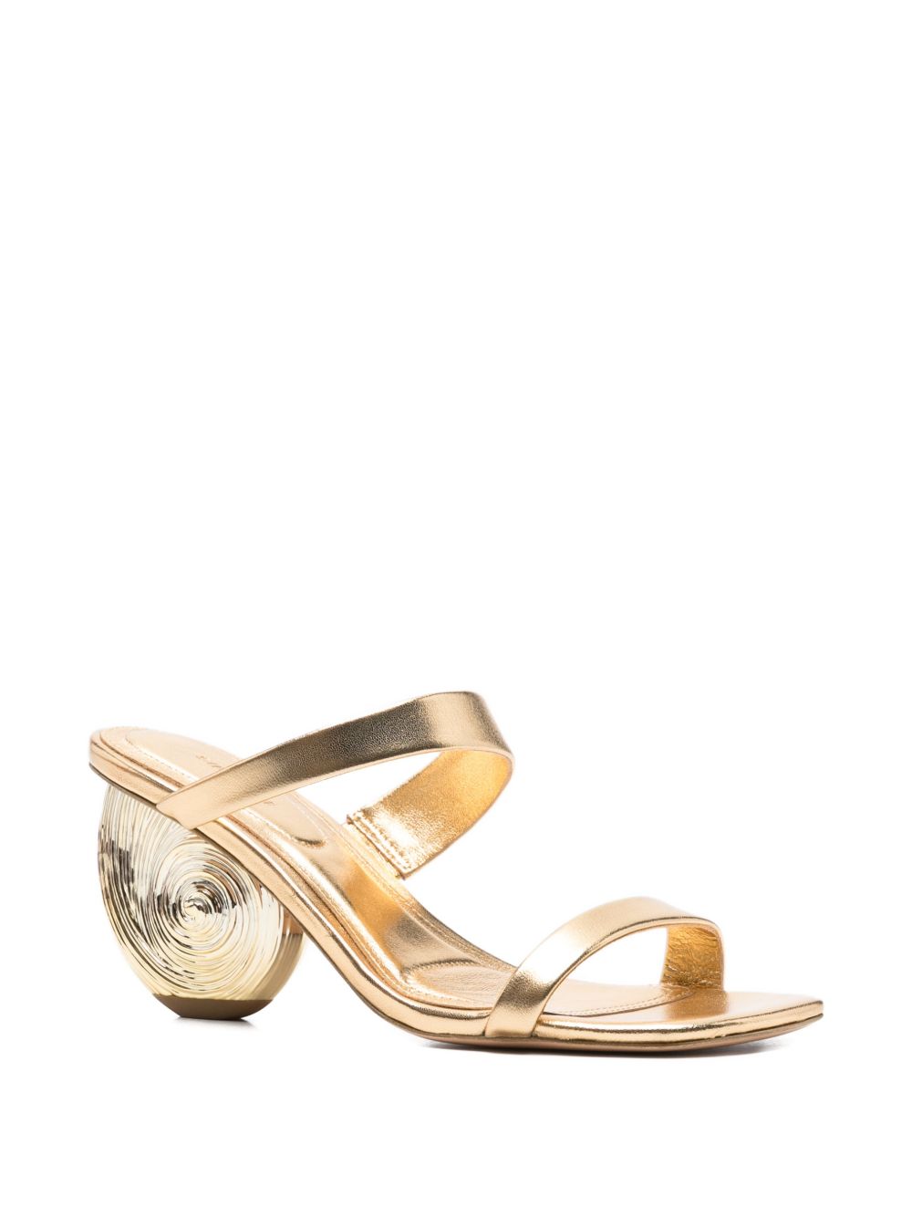 Sandali con tacco shell in oro Simkhai - donna 