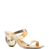 Sandali con tacco shell in oro Simkhai - donna 