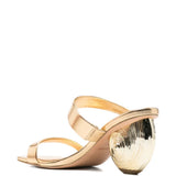 Sandali con tacco shell in oro Simkhai - donna 
