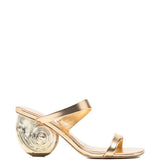 Sandali con tacco shell in oro Simkhai - donna 