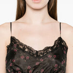 Top corto in pizzo floreale in nero Simone rocha - donna 