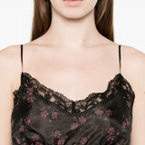 Top corto in pizzo floreale in nero Simone rocha - donna 