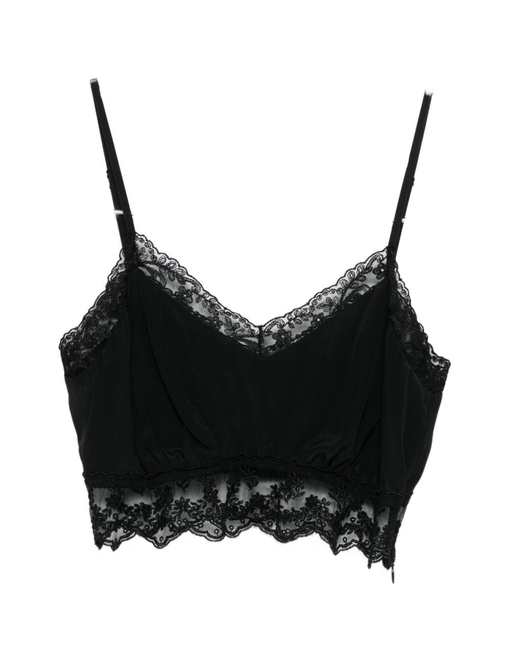 Top con rifinitura in pizzo in nero Simone rocha - donna 