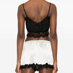 Top con rifinitura in pizzo in nero Simone rocha - donna 