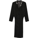 Cappotto con decorazione di perle in nero Simone Rocha - donna 
