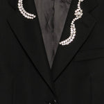 Cappotto con decorazione di perle in nero Simone Rocha - donna 