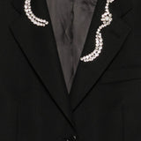 Cappotto con decorazione di perle in nero Simone Rocha - donna 