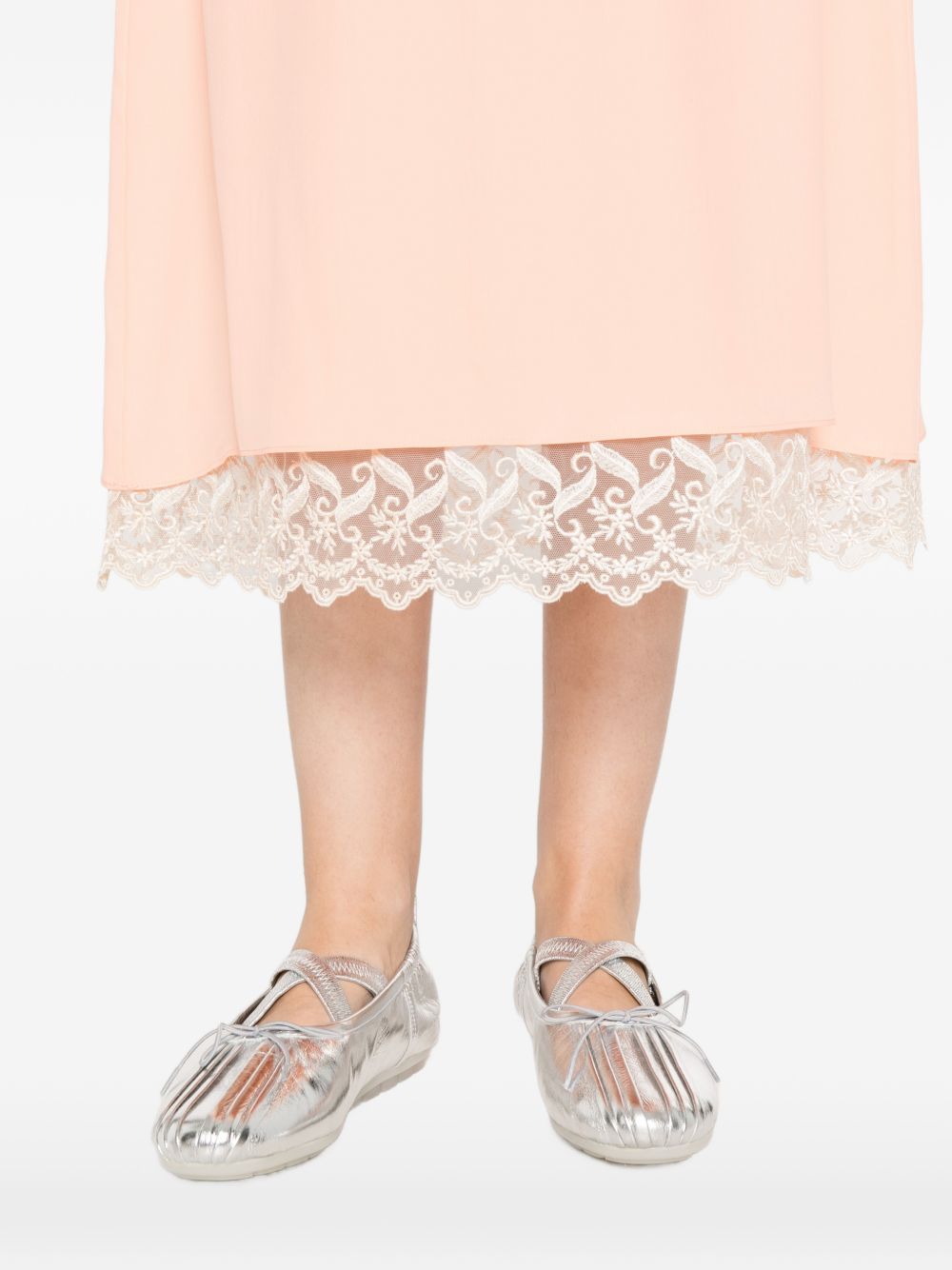 Gonna midi con orlo in pizzo rosa Simone Rocha - donna 