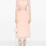 Gonna midi con orlo in pizzo rosa Simone Rocha - donna 