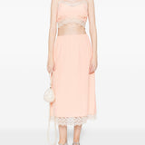 Gonna midi con orlo in pizzo rosa Simone Rocha - donna 
