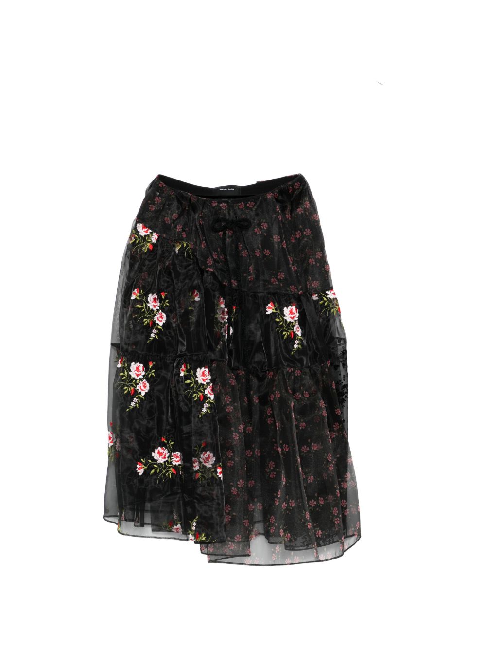 Gonna midi a fiori in nero Simone Rocha - donna 