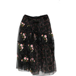 Gonna midi a fiori in nero Simone Rocha - donna 