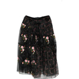 Gonna midi a fiori in nero Simone Rocha - donna 