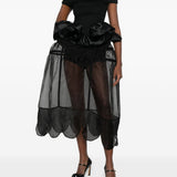 Gonna midi ampia in nero Simone Rocha - donna 
